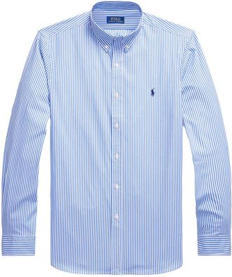 Polo Ralph Lauren striped button-down shirt - men - Cotton/Elastane - S - Blue