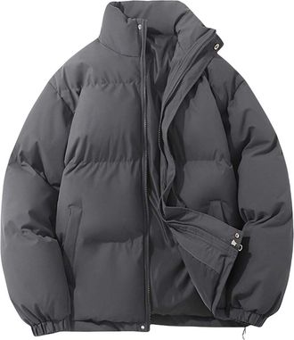 Generic Quilted Jackets for Women Hooded Puffer Down Winter Coat Ladies Padded Zipped Hoodie Top Plain Coats Lightweight Waterproof Jacket Puffer Jacket Hoodi