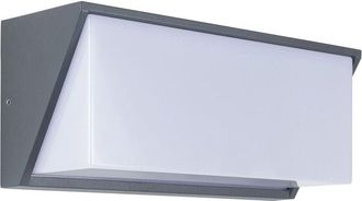 Forlight Quanta aplique exterior negro rectangular para bombilla E27