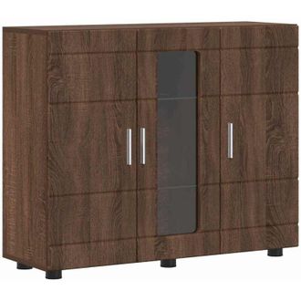 vidaXL Aparador Marrón roble 55,5 x 29 x 100 cm Madera de ingeniería vidaXL