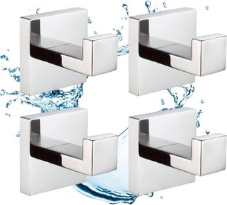 OEM Juego De 4 Ganchos Cromados Para Ba&ntilde;o, Ganchos De Pared Para El Hogar, Ganchos Para Toallas, Acero Inoxidable Sus304