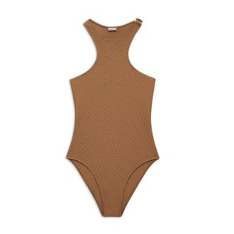 Anine Bing Swimsuits, female, Brown, XS, Camel One Piece Swimsuit