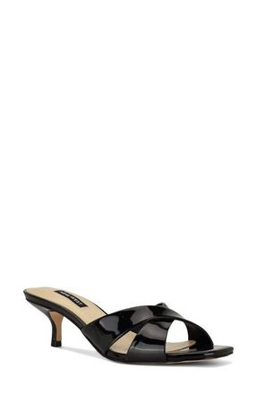 Nine West Merlana Kitten Heel Sandal in Black at Nordstrom, Size 7.5