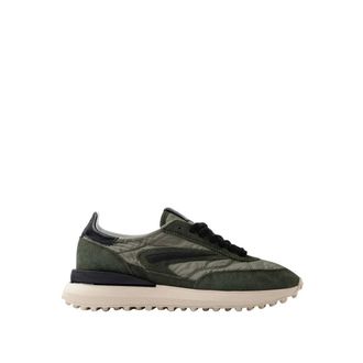 D.A.T.E. D.a.t.e., Schoenen, Heren, Groen, 42 EU, Nylon, Sportieve Groene Nylon Sneakers