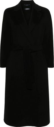 Max Mara Poldo Jas - Dames - Jas met riem - Zwart - XS - Wol - Jassen