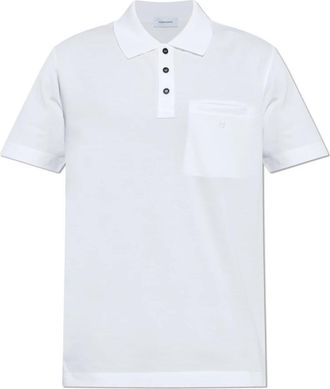 Ferragamo Pocket Polo Shirt - Heren - Polos - Wit - M - Katoen - Tops