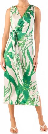 Misa Kina Sleeveless Midi Dress In Winding Iris