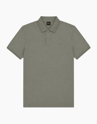 HUGO BOSS Mens Boss Pe Interlock Relaxed Fit Polo - Grey - Size: 44