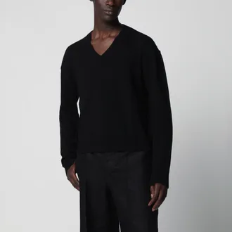 Rick Owens Maglione nero in lana e cashmere