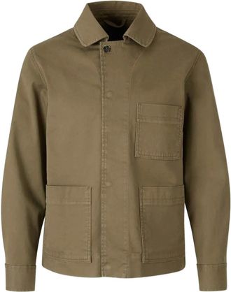 Nine In The Morning Shirtjack met klassieke kraag - Groen