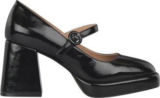Alma En Pena Schoen met brede hak en bandje - Dames - Pumps - Zwart - 40 EU - Schoenen
