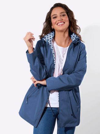 Casual Looks Funktionsjacke CASUAL LOOKS, Damen, Gr. 36, jeansblau, 100% Polyester, unifarben, Jacken Funktionsjacke