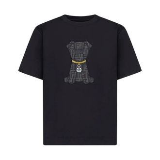 Fendi T-Shirts, male, Black, Size: XL T-Shirt