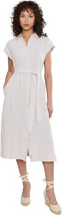 Tommy Bahama Summer Isle Midi Shirtdress Womens Dress Khaki Sand : LG (US 12-14), Cotton/Linen