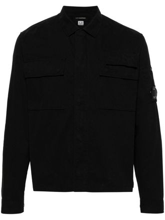 C.P. Company Lens-detail cotton shirt - Black