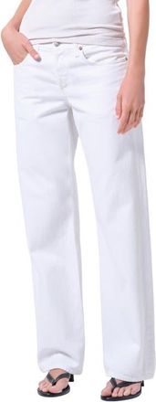 A Gold E Low Rise Loose Fit Jeans in Marshmallow Cloud at Nordstrom, Size 23