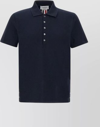 Thom Browne cotton piqu&eacute; short-sleeve polo shirt