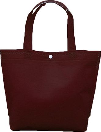 Generic Tote Pouch with Handle, Multi-color Handbag, Reusable Non Woven Fabric Shopping Bag, Large Capacity Grocery Storage Bag(32cm,coffee)
