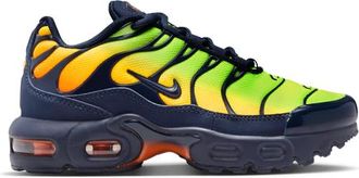 Nike Boys Air Max Plus - Preschool Running Shoes Lemon Venom/Blackened Blue/Hyper Crimson Size 11.0