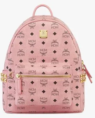 MCM Small Stark Side Studs Backpack in Visetos in Pink at Nordstrom