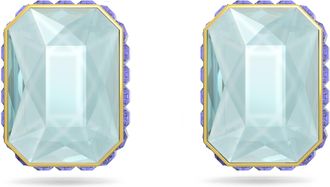 Swarovski Orbita Womens Gold Plated Metal Stud Earrings - 5641406 Gold Tone - One Size