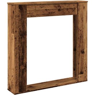 vidaXL Fireplace Surround Old Wood 100x20x100 cm Engineered Wood Vidaxl