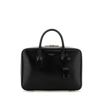 Saint Laurent Black Leather Sac De Jour Handbag