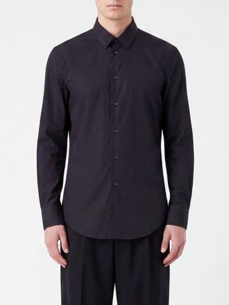 Giorgio Armani Slim Fit Cotton-Blend Shirt with French Collar and Concealed Placket