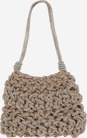 Mela Womens Victory Raffia Bag Beige Fibra Naturale Handbags Hand