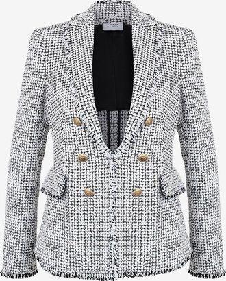 Akris Blazer aus schwarz-weissem Tweed