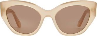 Ferragamo Brown Cat Eye Ladies Sunglasses SF1107S 708 55