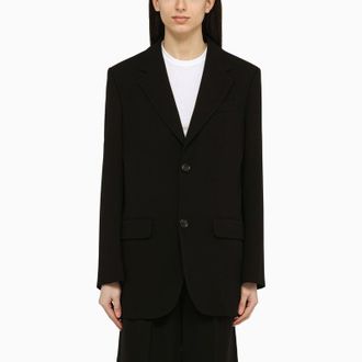Ami Black single-breasted jacket in wool