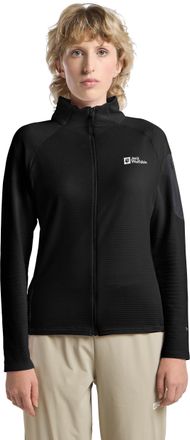 Jack Wolfskin Fleecejacke JACK WOLFSKIN PRELIGHT FZ W, Damen, Gr. L (42/44), schwarz, Obermaterial: 92% Polyester, 8% sonstige Fasern, Jacken Fleecejacke