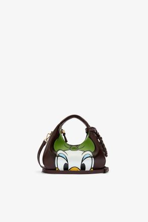 Ganni Brown Daisy Duck Mini Hobo Bag in