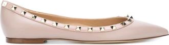 Valentino Garavani Ballerinas, female, Pink, Size: 10 US Rockstud Pointed-Toe Ballerina