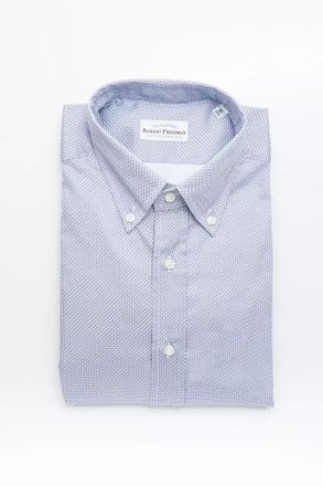 Robert Friedman Light Blue Cotton Men Mens Shirt