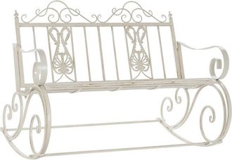 DKD Home Decor Sedia a Dondolo DKD Home Decor Metallo Alluminio Bianco (118 x 90 x 92 cm)