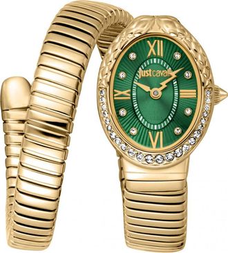 Just Cavalli Womens JC1L390M0035 Ladies Signature Snake Fiore Watch - Gold