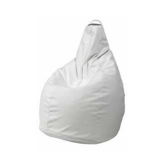 Dmora Dmora - Puf Agordo, Sill&oacute;n Multiusos, Puf, Puf Reposapi&eacute;s, Made In Italy, 90x90 H120 Cm, Blanco