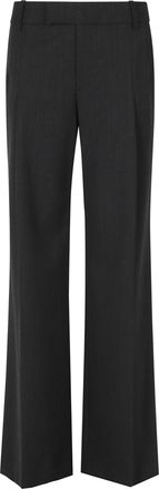 Federica Tosi Anthracite Frescolana Darts Straight-Leg Polyester-Blend Pants