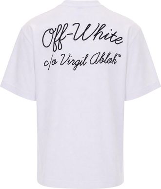 Off-white Mens T-Shirt Crew Neck White Cotton T-Shirts And Polos