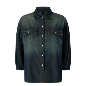 Pinko Denim Shirts, female, Blue, Size: XS Denim Shirt