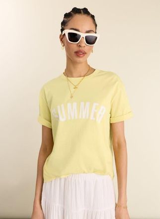 Baukjen Kit Printed Crew Neck Relaxed T-Shirt in Butter Yellow at Nordstrom, Size 12