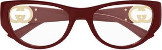 Gucci Occhiali cat-eye - Rosso