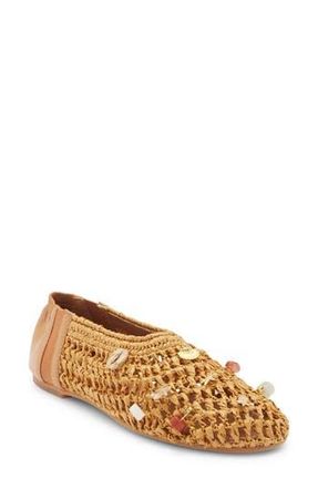 Steve Madden Meela Flat in Tan Raffia/charm at Nordstrom Rack, Size 5.5