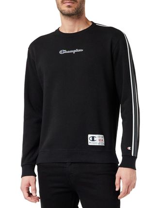 Champion Mens Sport Tech Crewneck Hoodie, Black, S