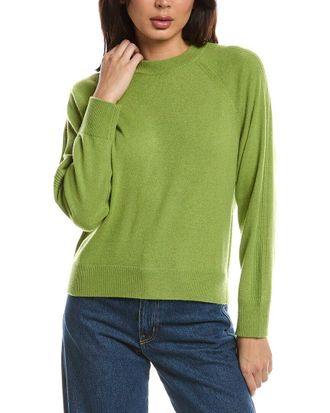 Fort&eacute; Cashmere Rib Trim Cashmere Sweatshirt