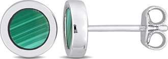 Mimi & Max 5/8ct TGW Malachite Stud Earrings in Sterling Silver