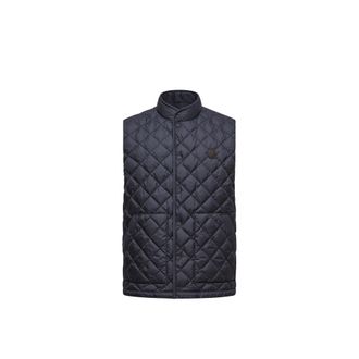 Moncler Lycope Diamond-quilted Down Vest Blue Size 0