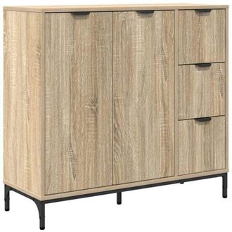 vidaXL Sideboard Sonoma oak 89.5 x 33 x 82 cm Engineered wood vidaXL